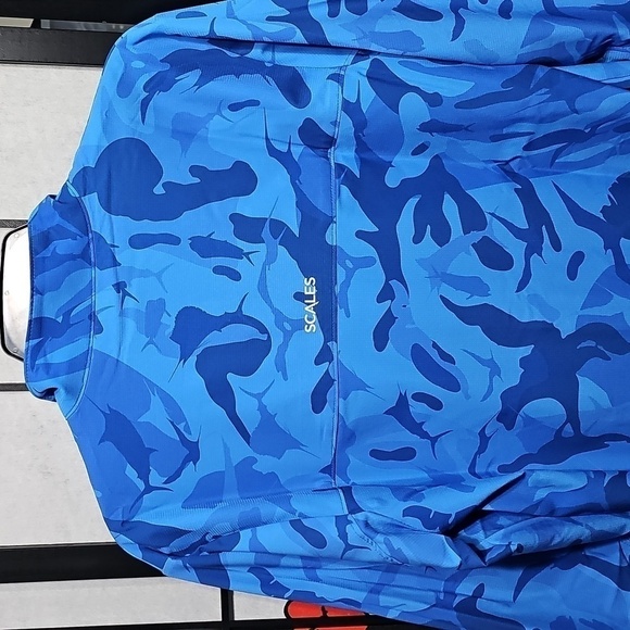 Scales Camouflage Blue Full Zip Jacket Size Small NWT - Picture 7 of 8